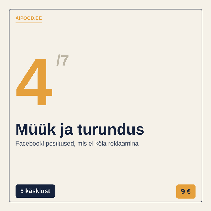 Sotsiaalmeedia postitused - mis ei kõla reklaamina