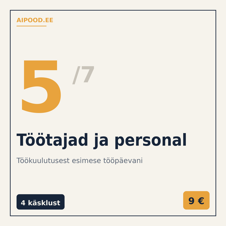 Töökuulutusest esimese tööpäevani — 4 AI käsklust