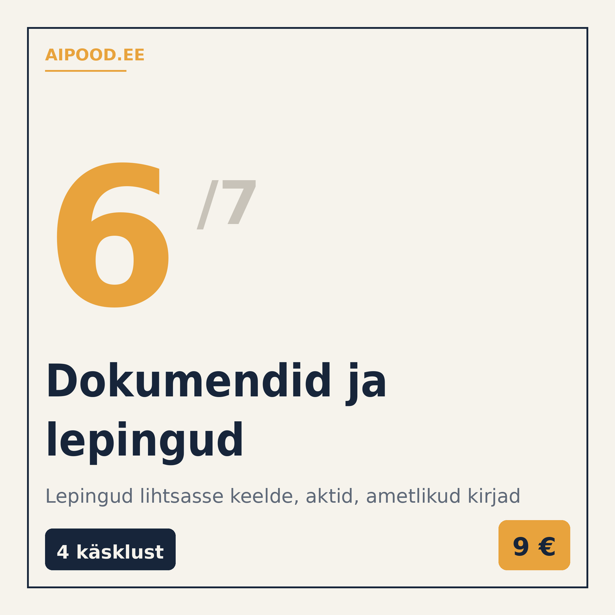 Lepingu lahtiseletaja + aktid ja ametlikud kirjad