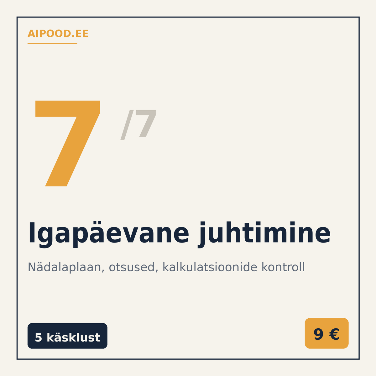 Juhi mõttetööriistad — planeerimine, otsused, kalkulatsioonid